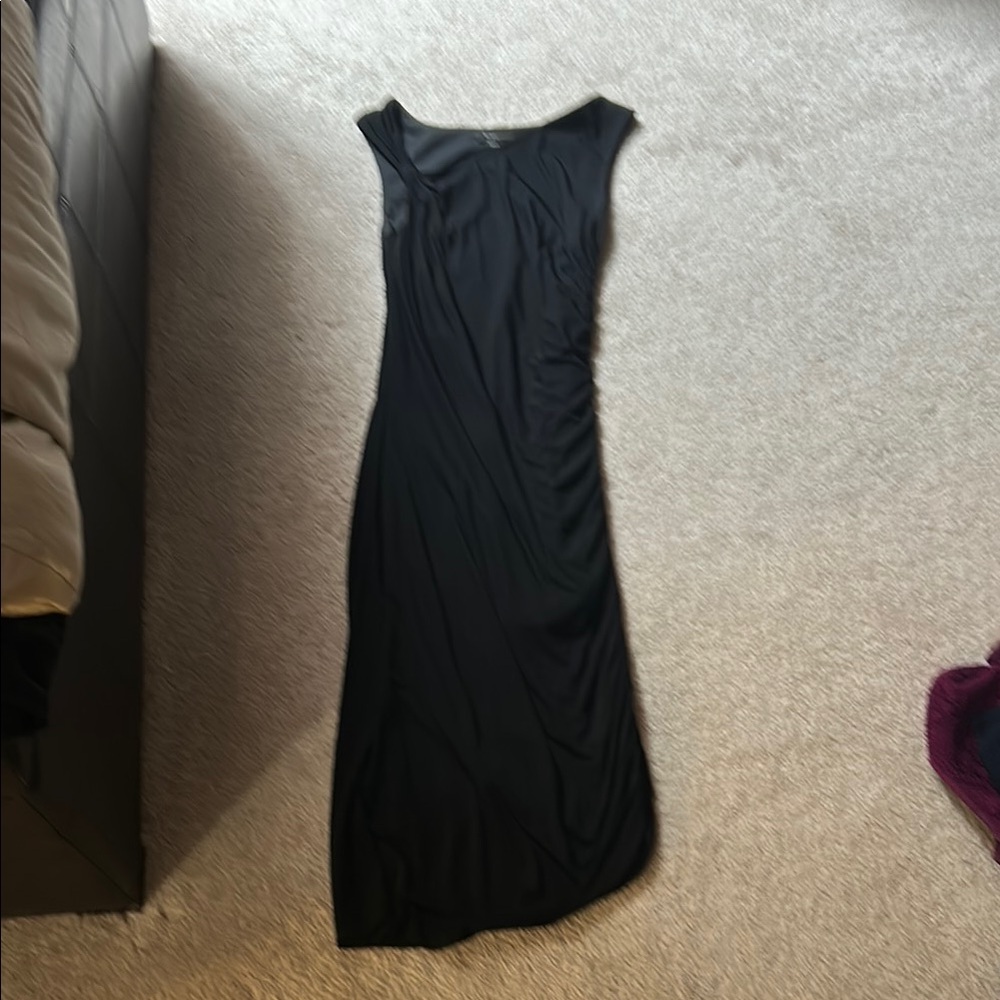 BCBG Black Asymmetrical Sheath Dress Cocktail